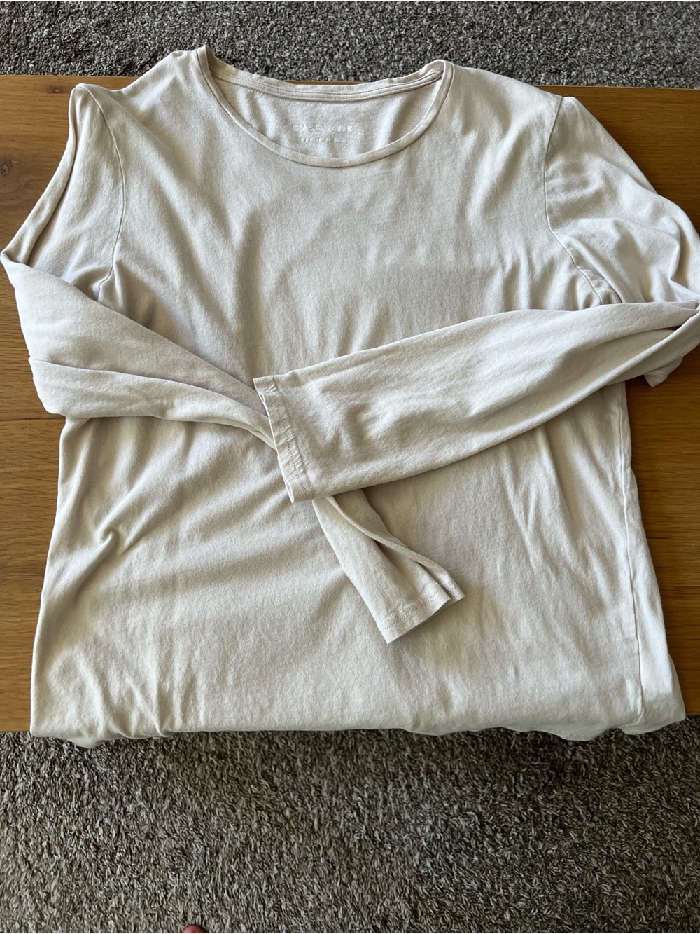 Everlane Cream Longsleeve Tee